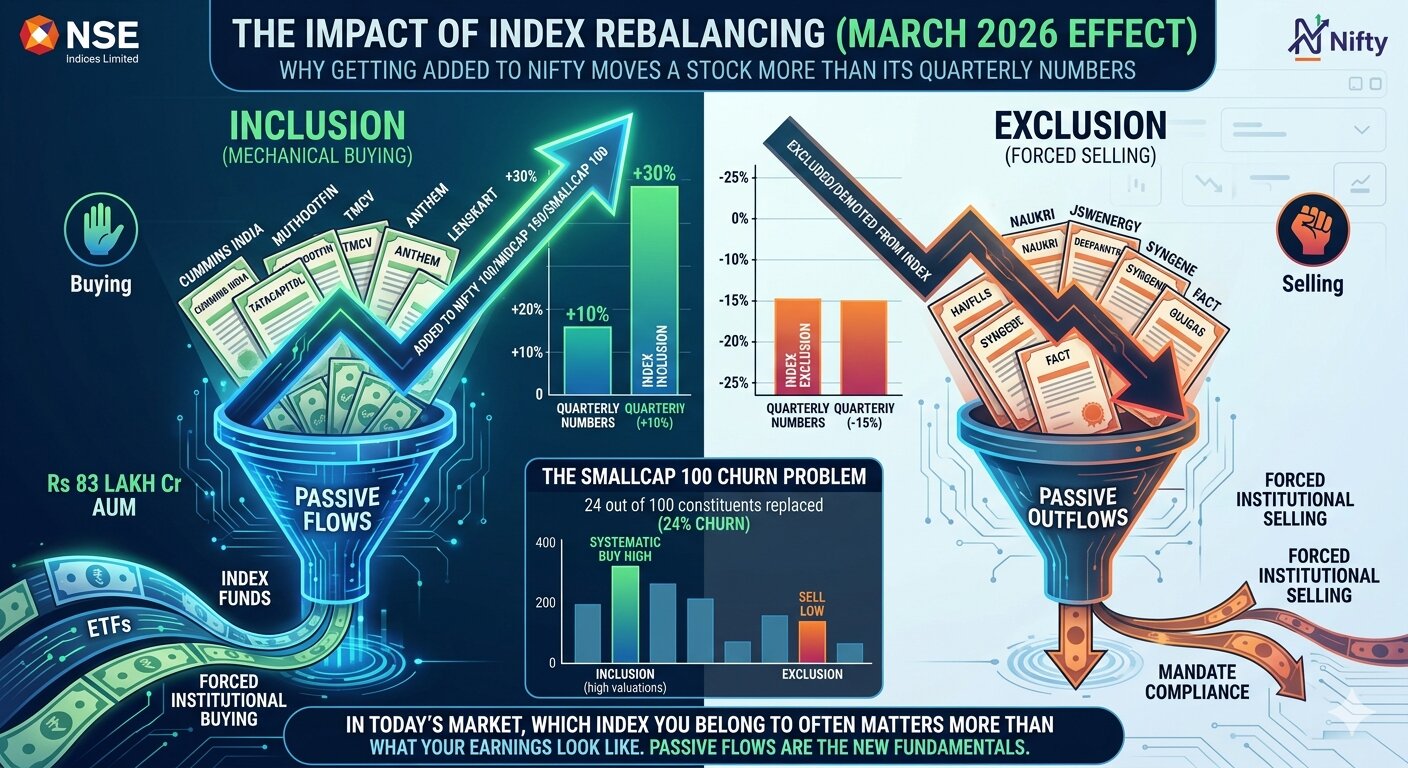 Index Inclusion and Exclusion: Why Getting Added to Nifty Moves a Stock More Than Its Quarterly Numbers