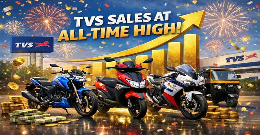 TVS Motors’ Sales Hit an All-Time High: Sales Jump 25%, and Stock Delivers Over 200% in 3 Years