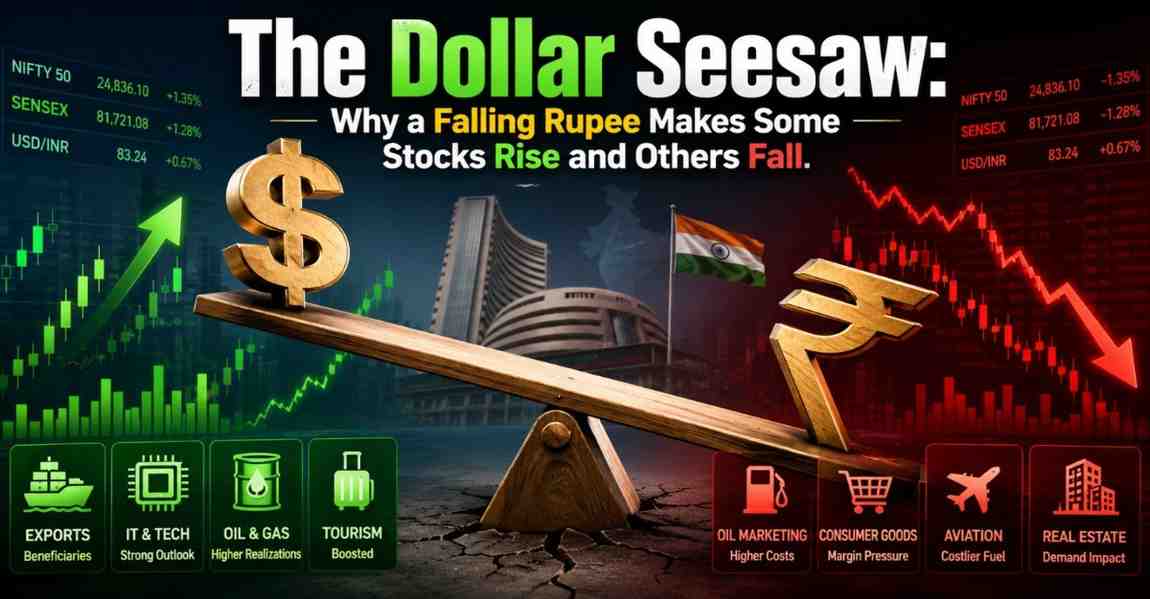The Dollar Seesaw: Why a Falling Rupee Makes Some Stocks Rise and Others Fall