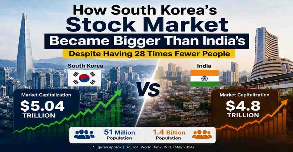 How South Korea's Stock Market Became Bigger Than India's Despite Having 28 Times Fewer People