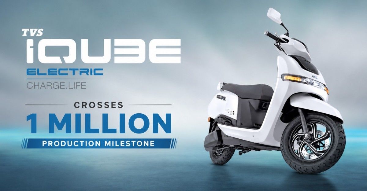 India's Leading Two-Wheeler Manufacturers Crosses 1 Million TVS iQube Production Milestone; Share Price Jumps 4%