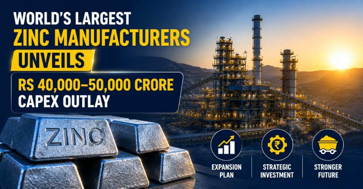 Low PE, High ROCE: World's Largest Integrated Zinc Producer Unveils Rs 40,000–50,000 Crore Capex Outlay; FII Stake Doubles