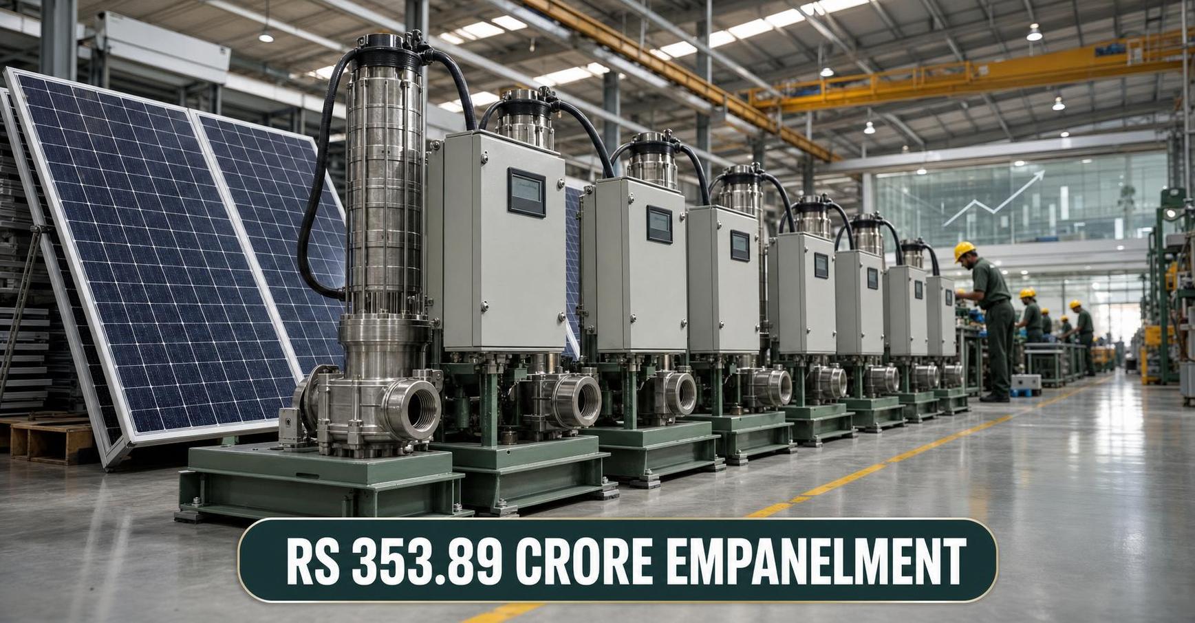 Rs 1,500 Crore Order Book: Pump Manufacturer Secures Rs 353.89 Crore MSEDCL Order for 15,000 Solar Water Pumps; Shares Jump 3.5%