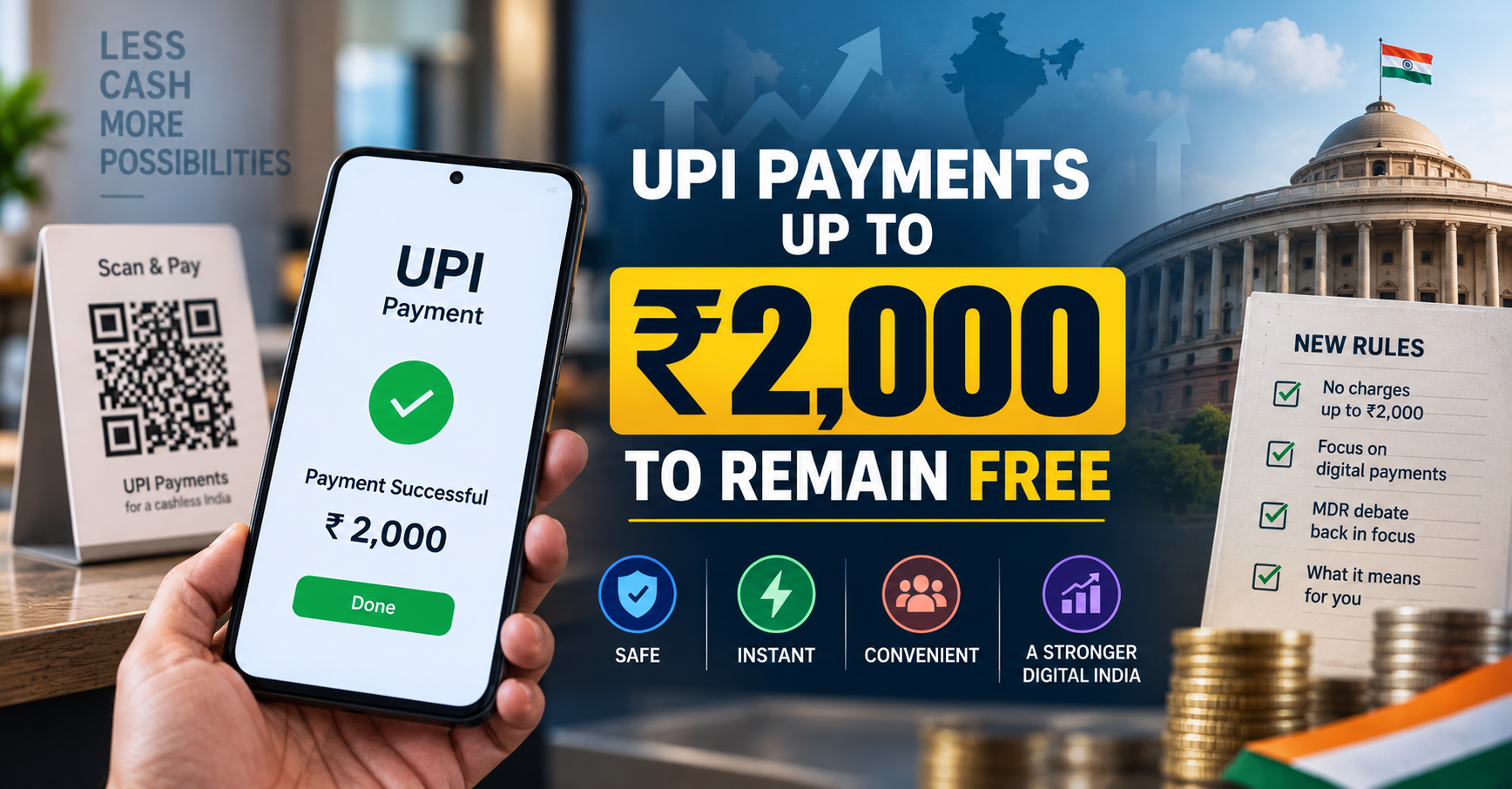 Free UPI At Risk? Government’s New Rs 2,000 Rule Explained