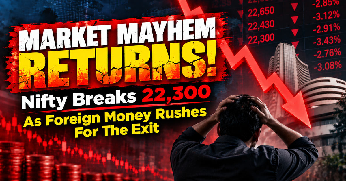 Dalal Street In Panic Mode! Nifty Tumbles As FII Exodus Accelerates